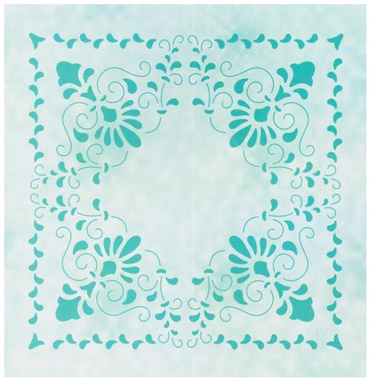 Leane Creatfief  - Lea'bilities Embossing Folder - Curlicue. This large embossing folder includes a curlicue border around the whole folder as well as ornate corner decorations. Size: 6" x 6 1/2". Available at Embellish Away located in Bowmanville Ontario Canada.