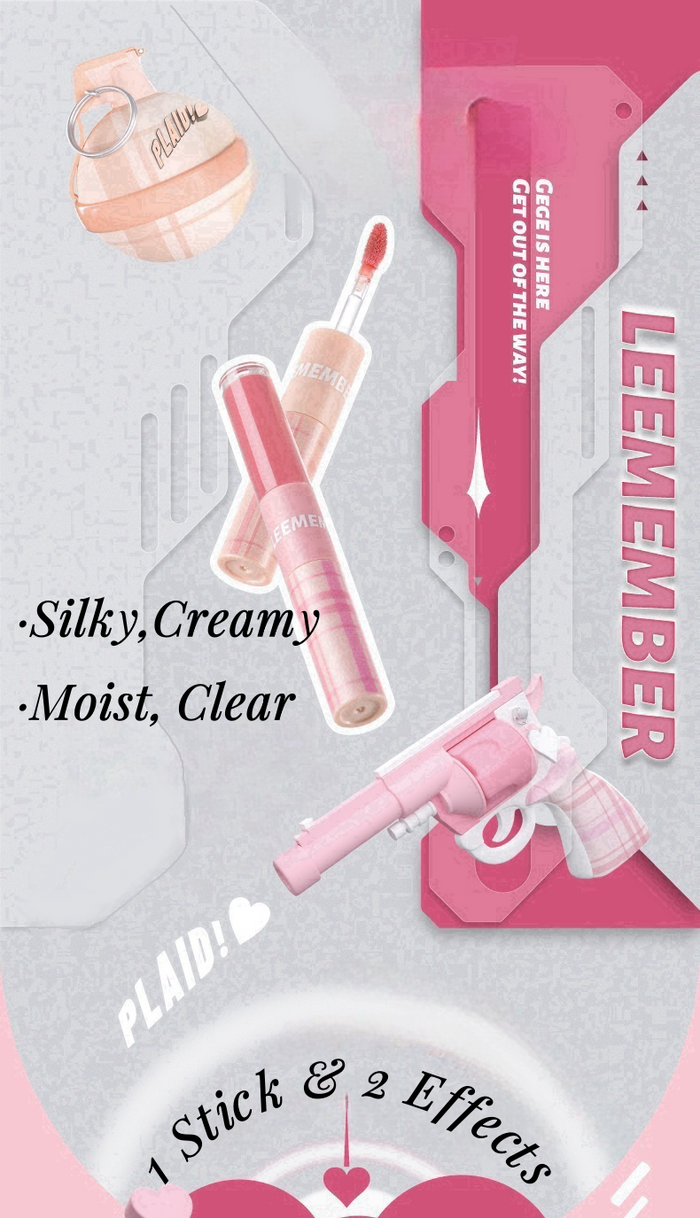 LEEMEMBER Doule-head Moist Matte & Mirror Lip Glaze T4311