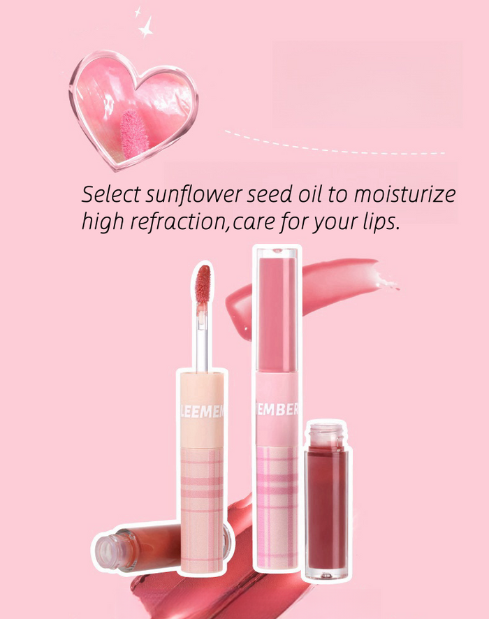 LEEMEMBER Doule-head Moist Matte & Mirror Lip Glaze T4311