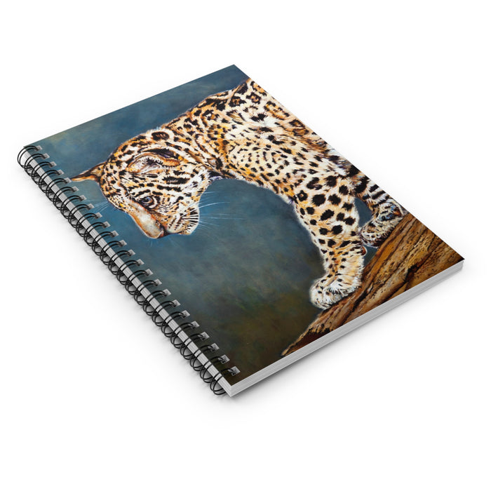 Leopard Portrait Spiral Notebook — Ruled Journal for Wildlife Lovers