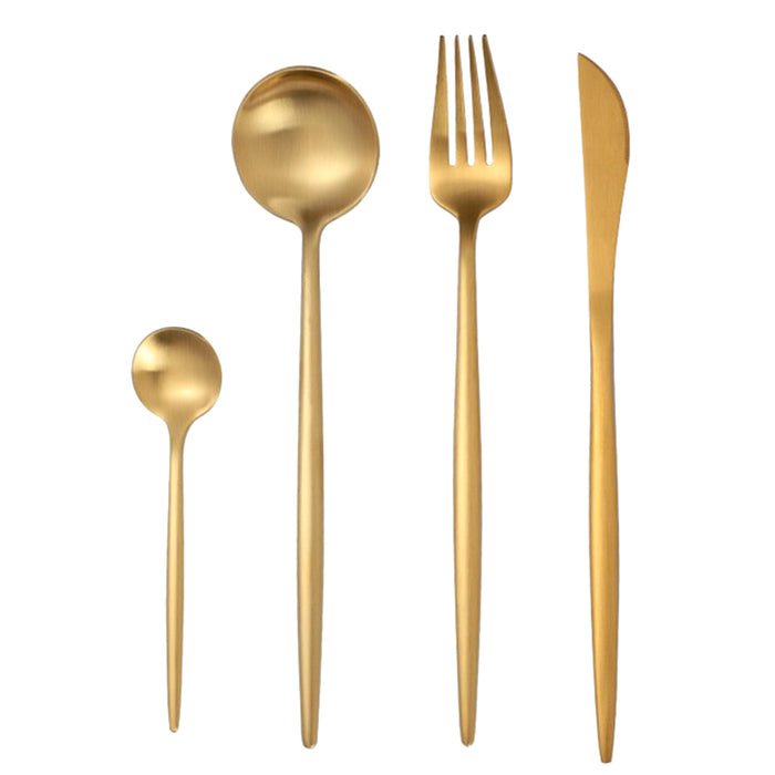 Line Gold Cutlery Set