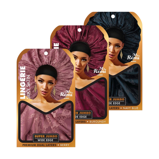 Lingerie Wide Edge Silky Bonnet [Super Jumbo] [Assorted Color] #3683