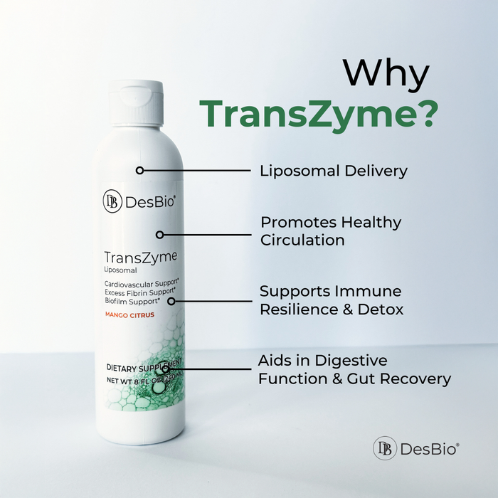 TransZyme uses liposomal delivery to help your body absorb enzymes 3–10× more effectively.