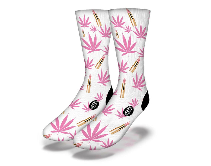 Lipstick and Cannabis Socks