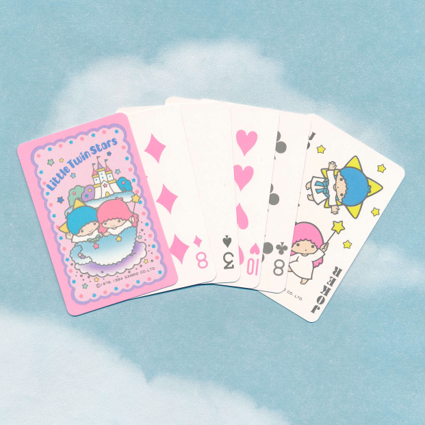 Little Twin Stars deck of playing cards in plastic case