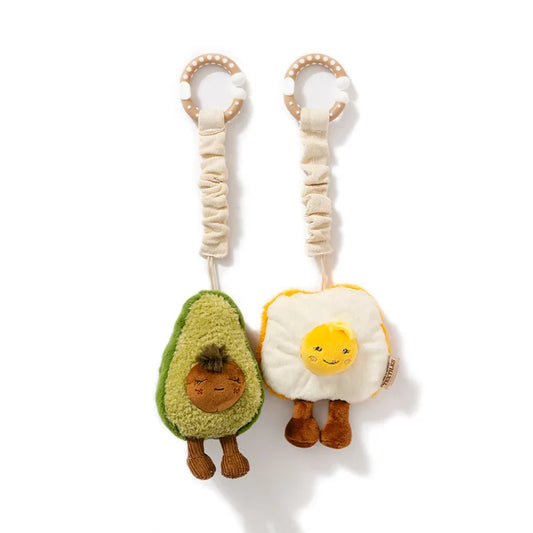 Living Textiles Avocado & Egg on Toast Stroller Toys