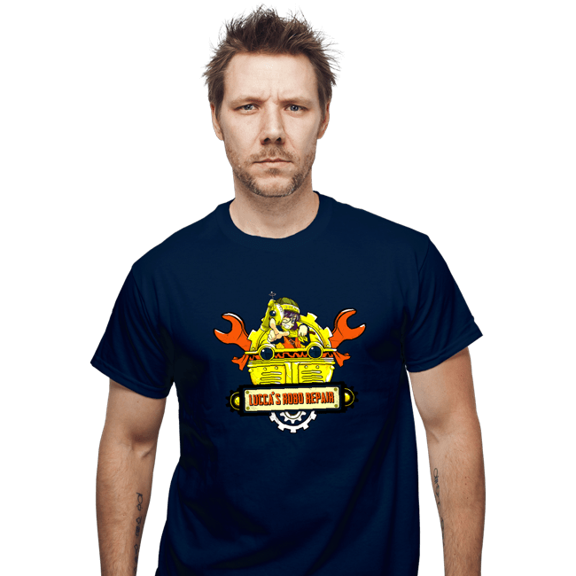 Shirts T-Shirts, Unisex / Small / Navy Lucca's Repair Shop