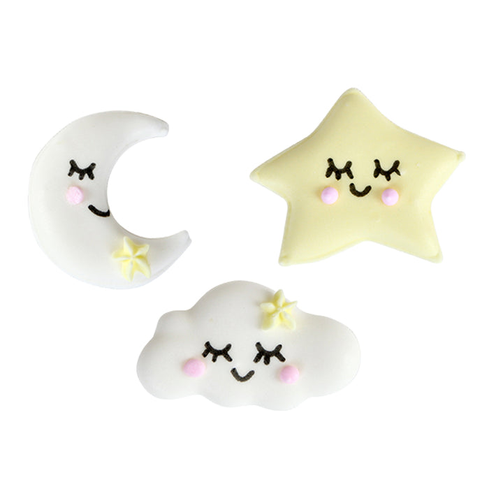 Royal Icing Toppers great for decorating cupcakes, cookies, cakes, candy and chocolates.