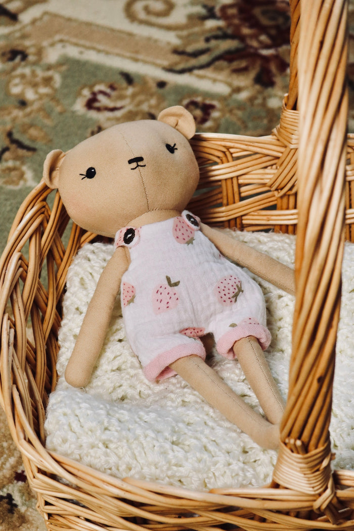 Mabel the Bear - Strawberry Shortalls
