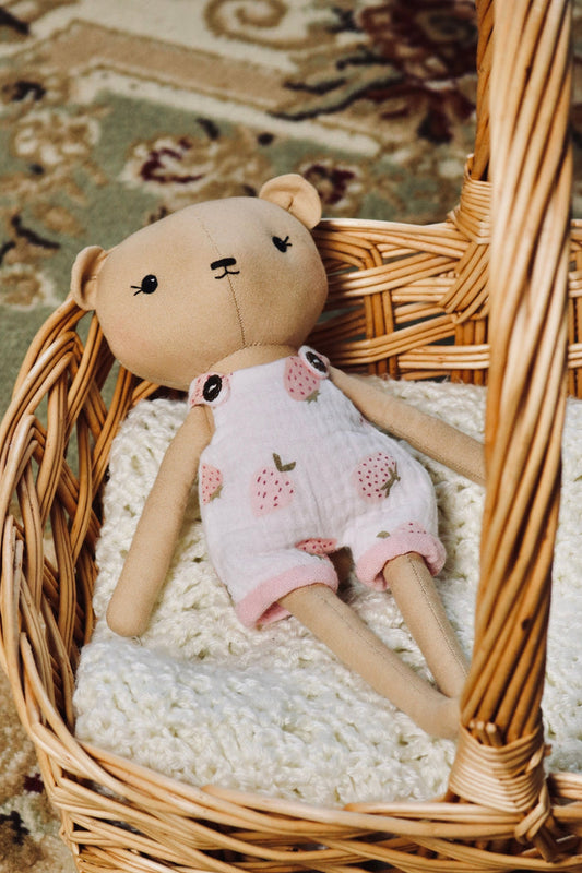 Mabel the Bear - Strawberry Shortalls