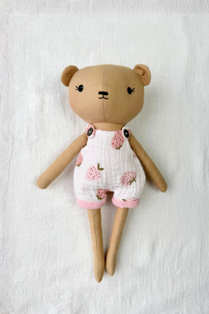Mabel the Bear - Strawberry Shortalls