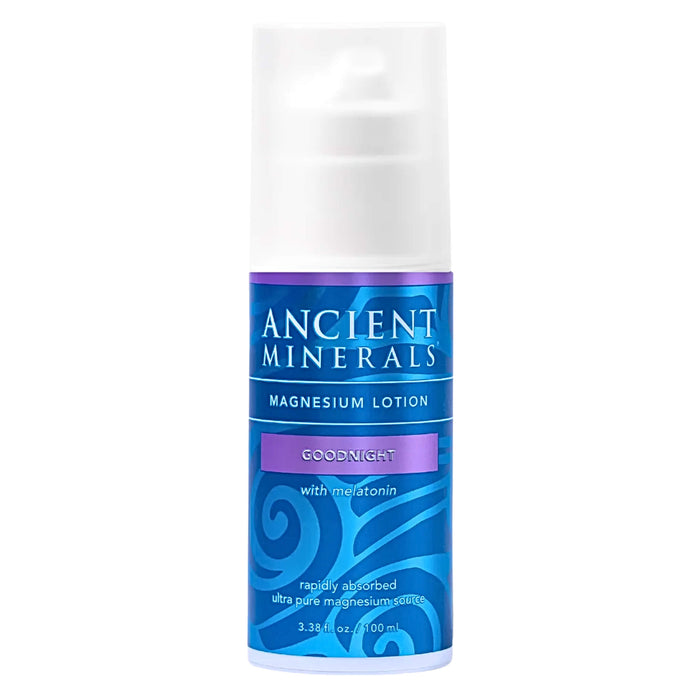 Bottle of Ancient Minerals Magnesium Lotion with Melatonin 100mL