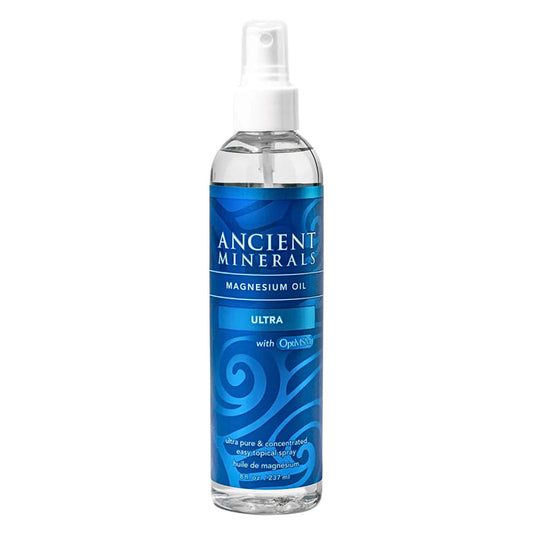 Spray Bottle of Ancient Minerals Magnesium Oil Spray Ultra with OptiMSM 237mL