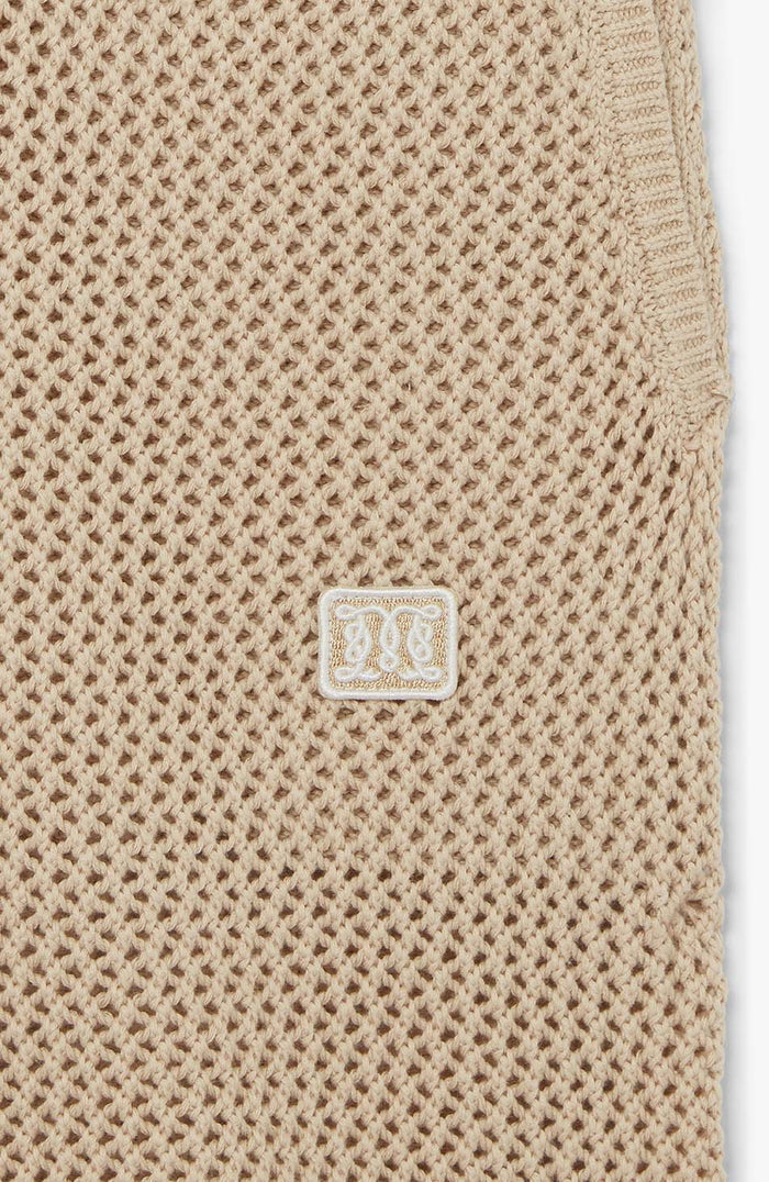 Malibu Cotton Crochet Shorts in Beige