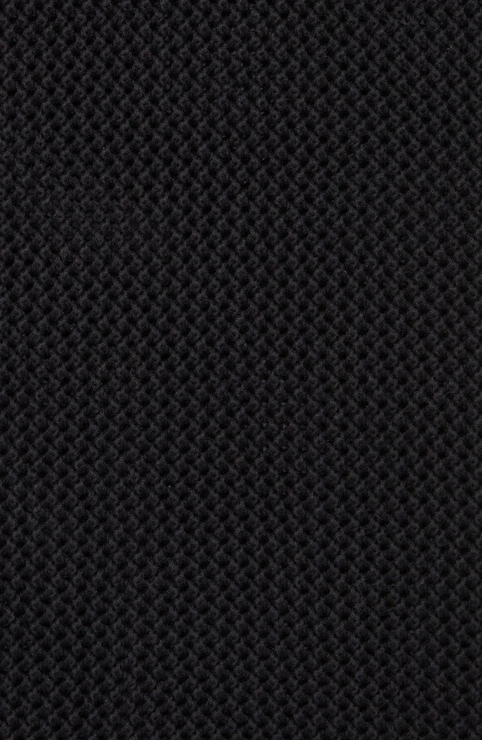 Malibu Cotton Short Sleeve Crochet T-shirt in Black