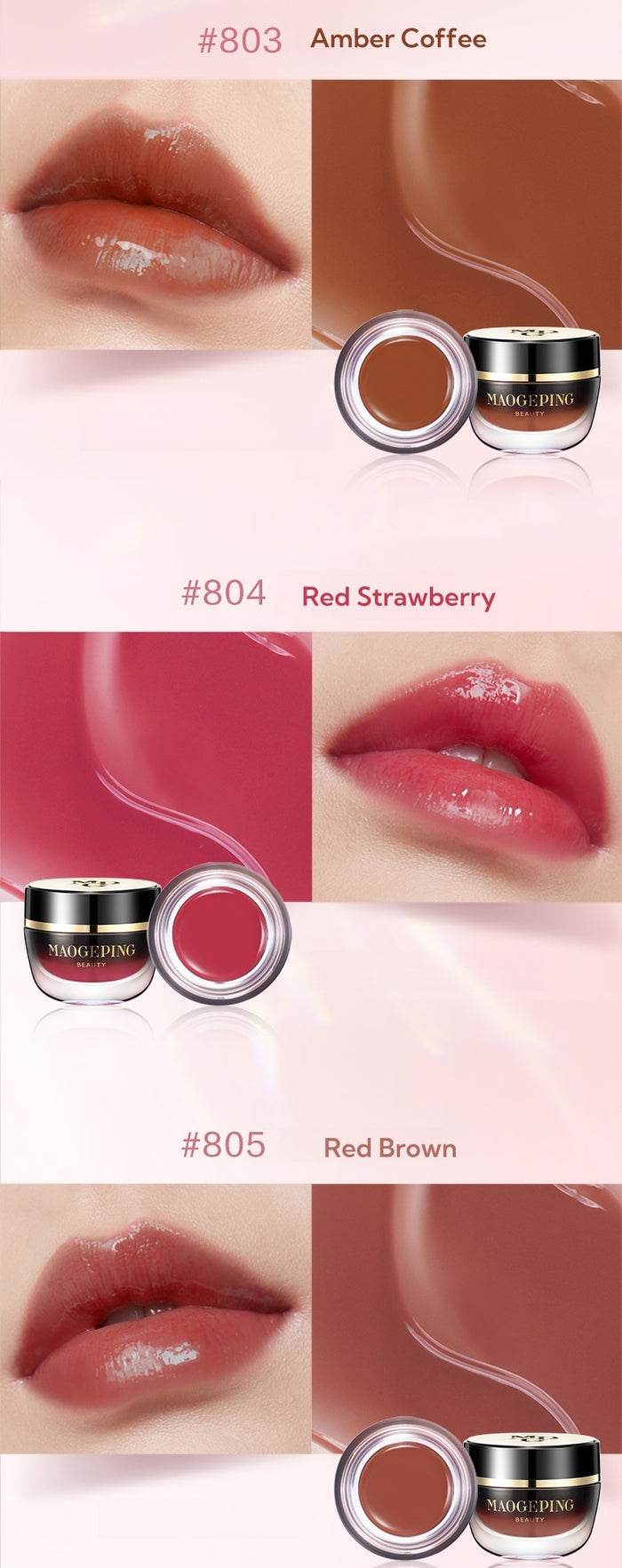MAOGEPING Crystal Shine Hydrating Lip Gloss T4586