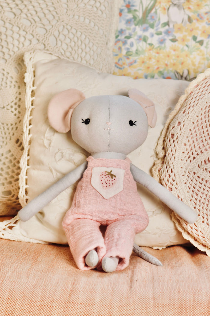 Marigold the Mouse - Pink Overalls