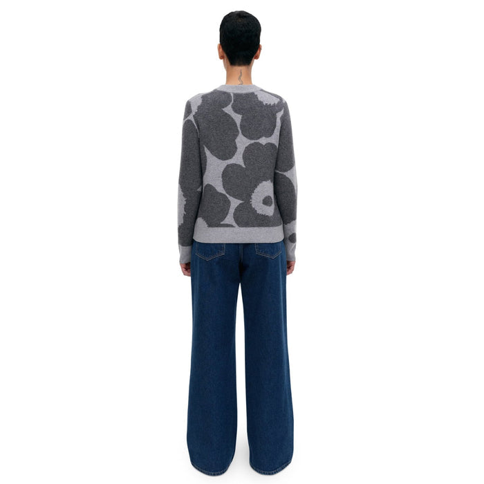 Marimekko Aukio Unikko Cashmere Pullover Gray Eleish Van Breems Home