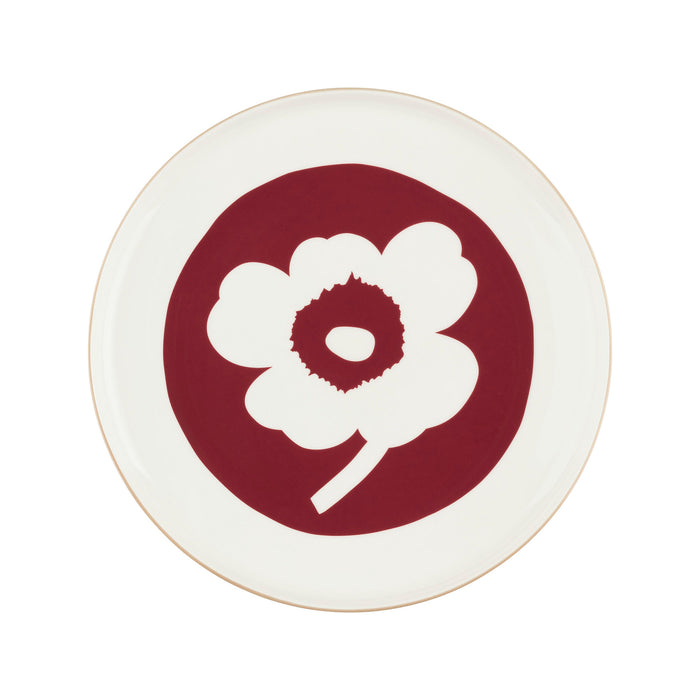 Marimekko Unikko Plate 10", Maroon Eleish Van Breems Home