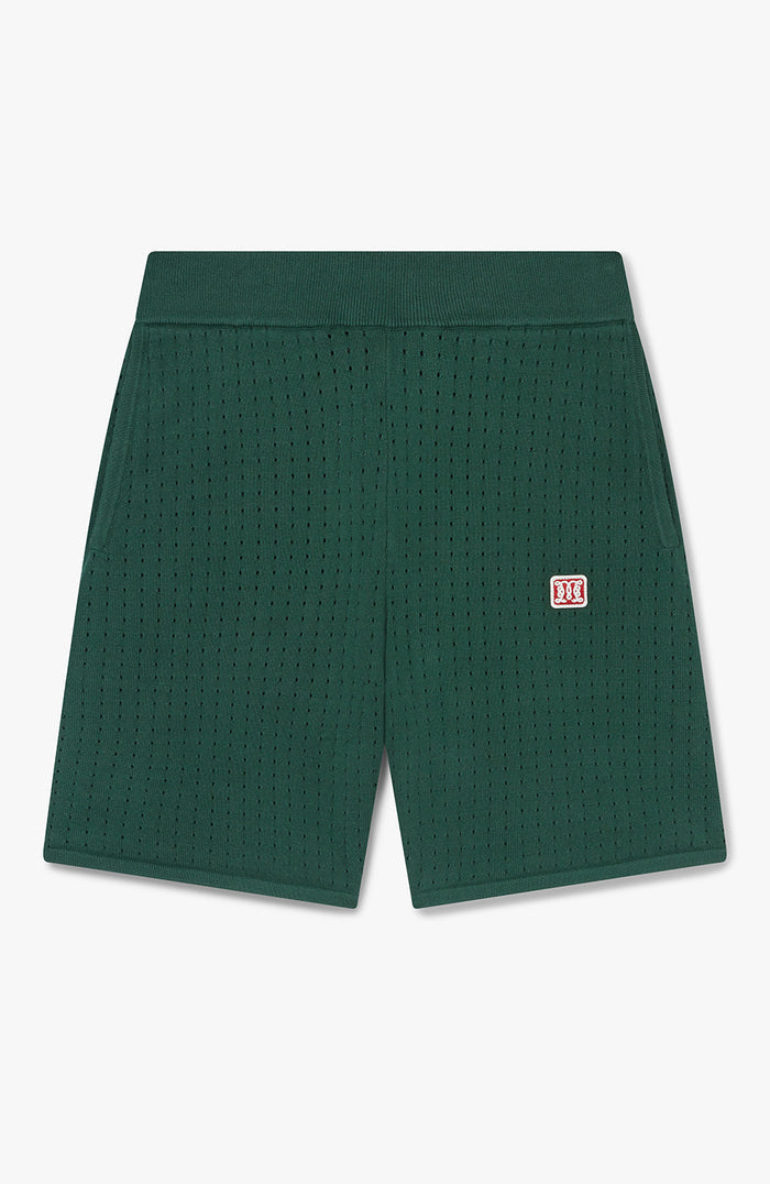 Marmont Pointelle Knitted Shorts Green