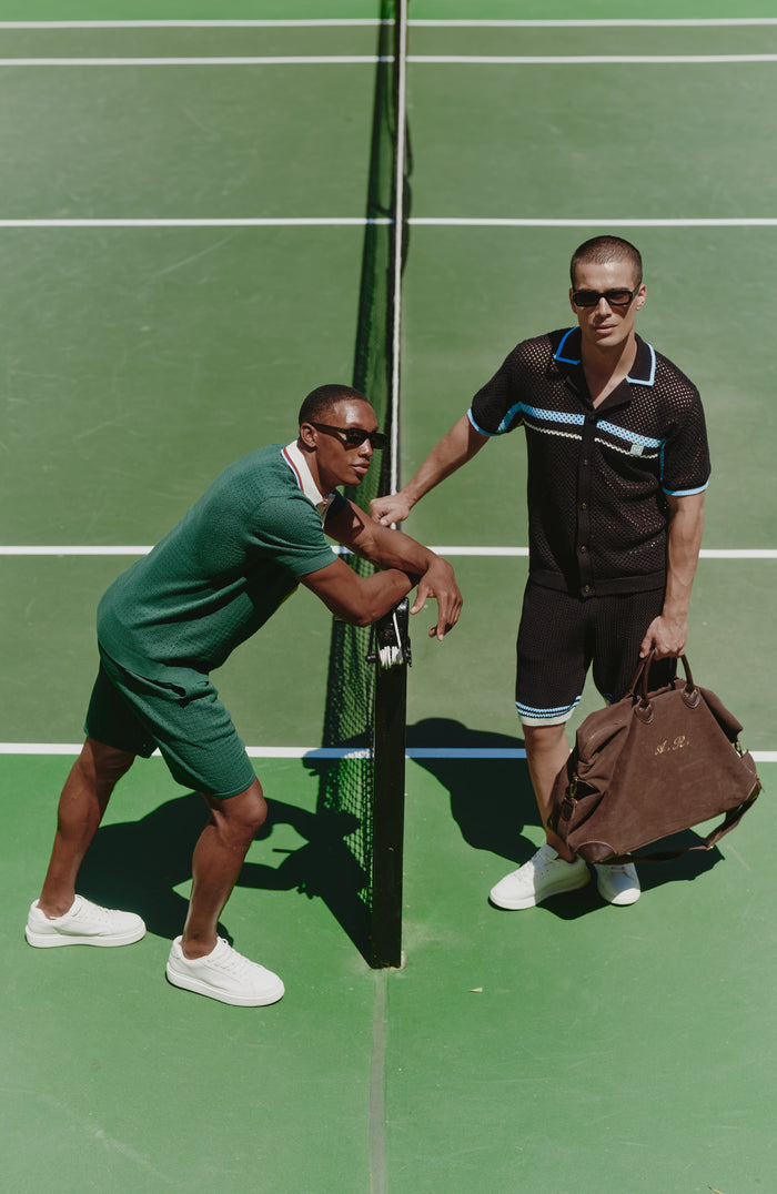 Marmont Pointelle Knitted Shorts Green
