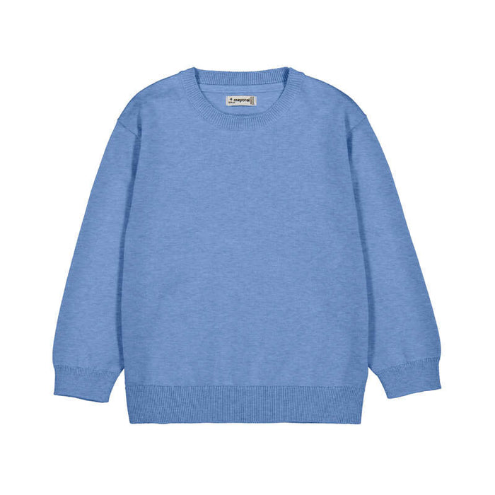 Mayoral Basic Crewneck Sweater-Capri Blue