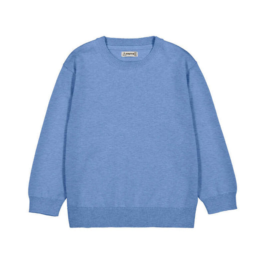 Mayoral Basic Crewneck Sweater-Capri Blue