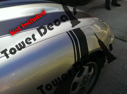 Mazda Miata 1998-2001 Gen 2 Fender Hash 2 or 3 Stripes Vinyl Decals - Both Sides