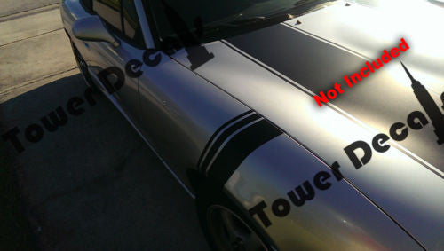 Mazda Miata 1998-2001 Gen 2 Fender Hash 2 or 3 Stripes Vinyl Decals - Both Sides