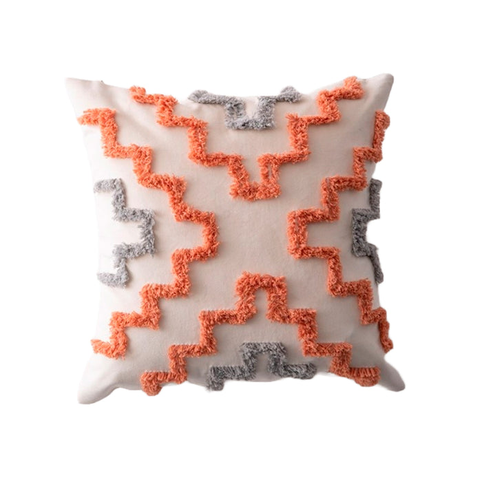 Maze Velvet White Cushion Cover