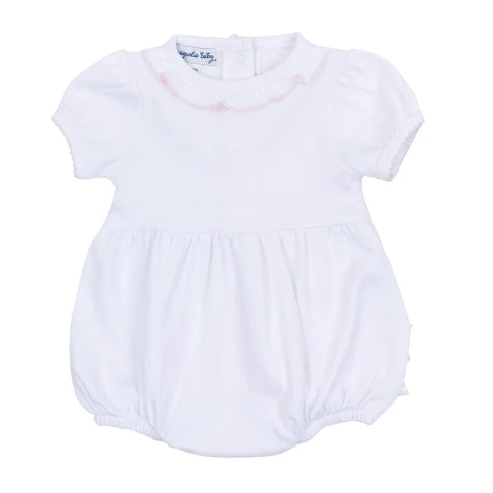MB Essentials Solid Ruffle Bubble-White/Pink