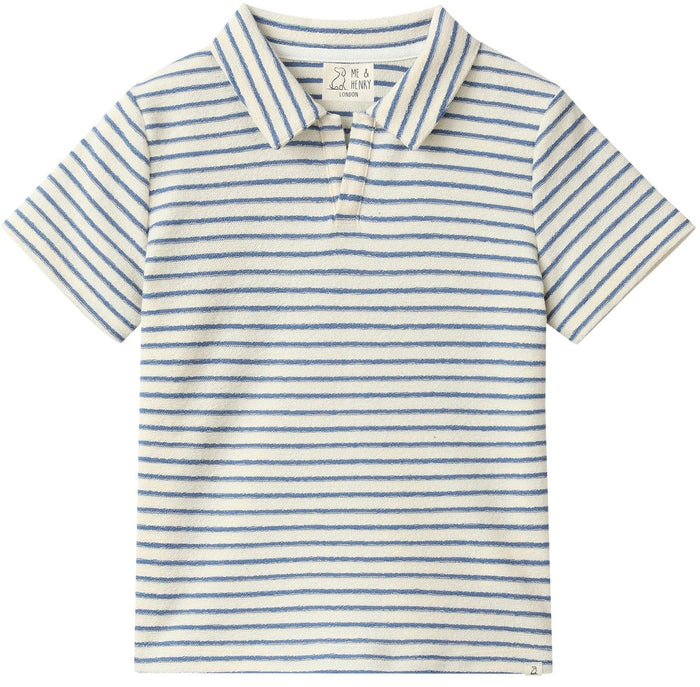 Me & Henry Chambray Stripe Terry Polo