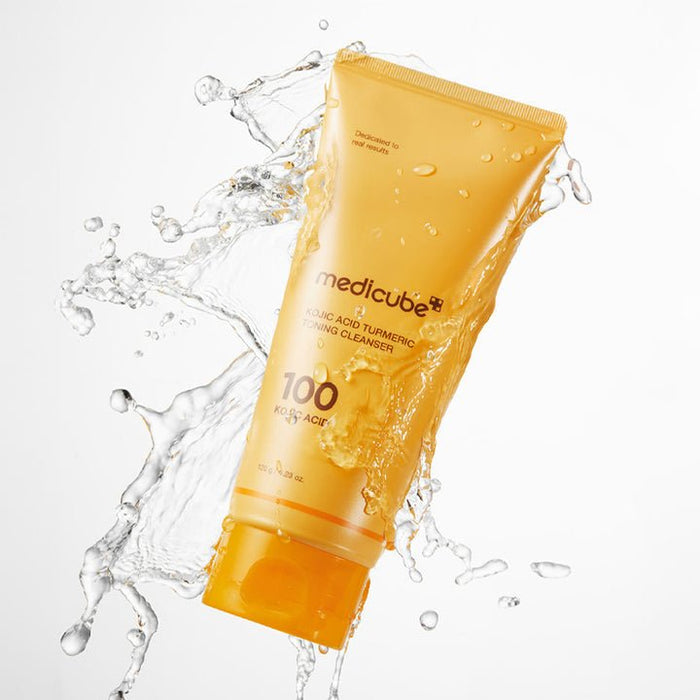 Medicube Kojic Acid Turmeric Toning Cleanser 120g منظف ميديكيوب بحمض الكوجيك والكركم لتوحيد لون البشرة - Princess Cosmetics Qatar