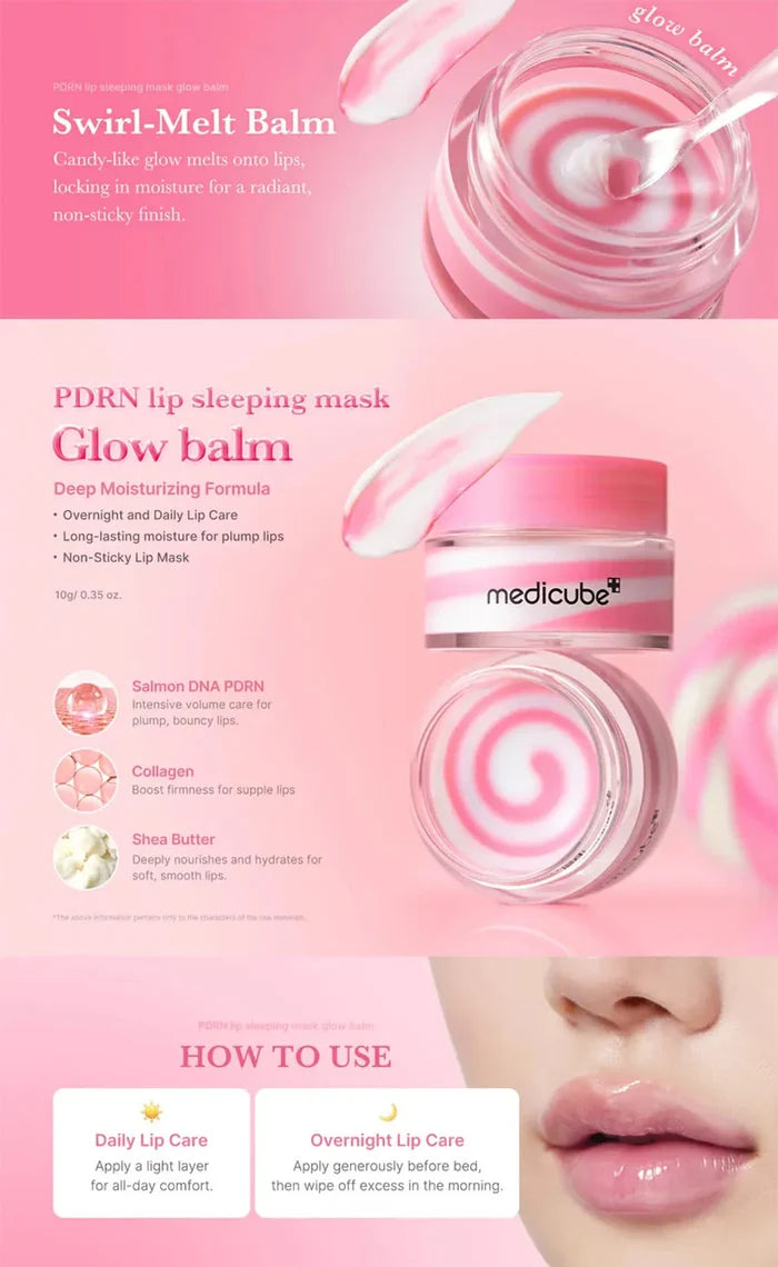 MEDICUBE Pdrn Lip Sleeping Mask قناع الشفاه من ميديكيوب
