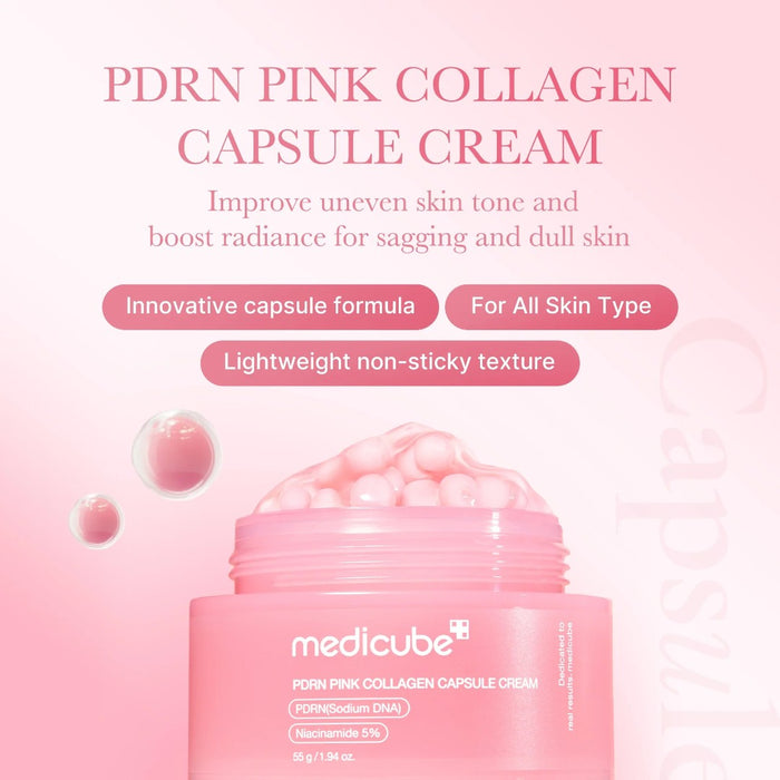 MEDICUBE PDRN Pink Collagen Capsule Cream 55g | VGLE Beauty Canada