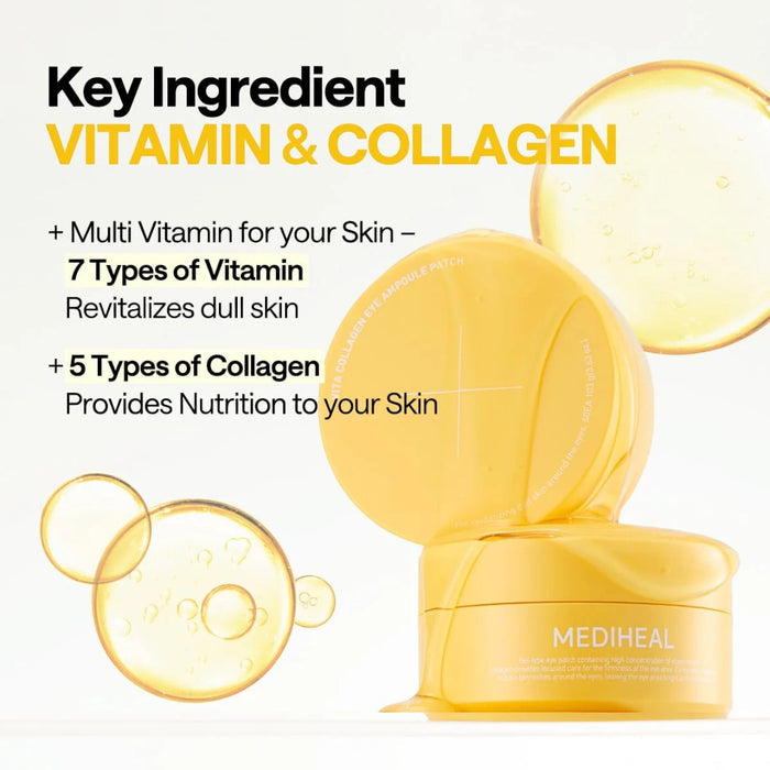 MEDIHEAL Vita Collagen Eye Ampoule Patch 60pcs | VGLE Beauty Canada