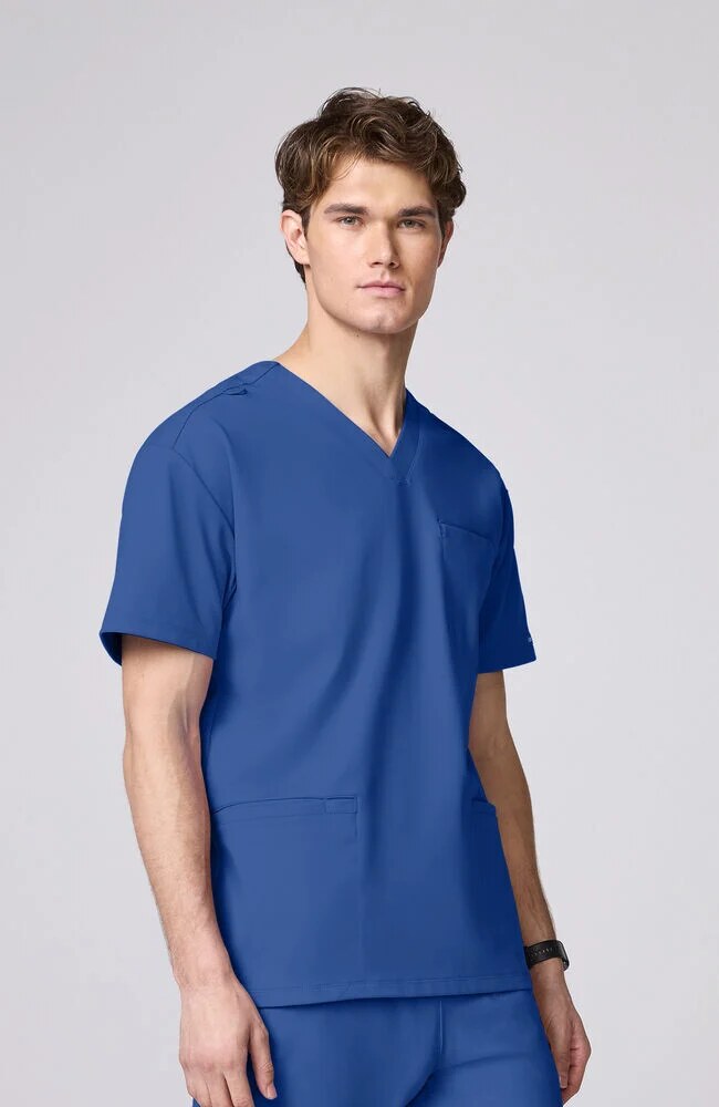 Men's Scrub Set: 3-Pocket Banded V-Neck Scrub Top & 5-Pocket Pull-On Jogger Scrub Pant