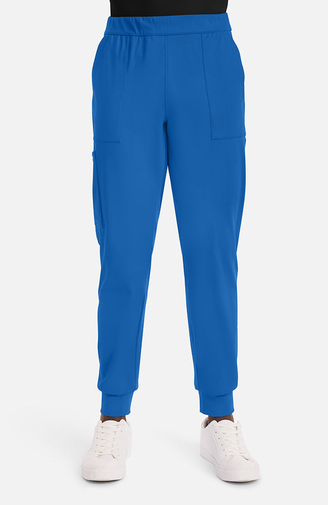 Men's Scrub Set: 3-Pocket Banded V-Neck Scrub Top & 5-Pocket Pull-On Jogger Scrub Pant