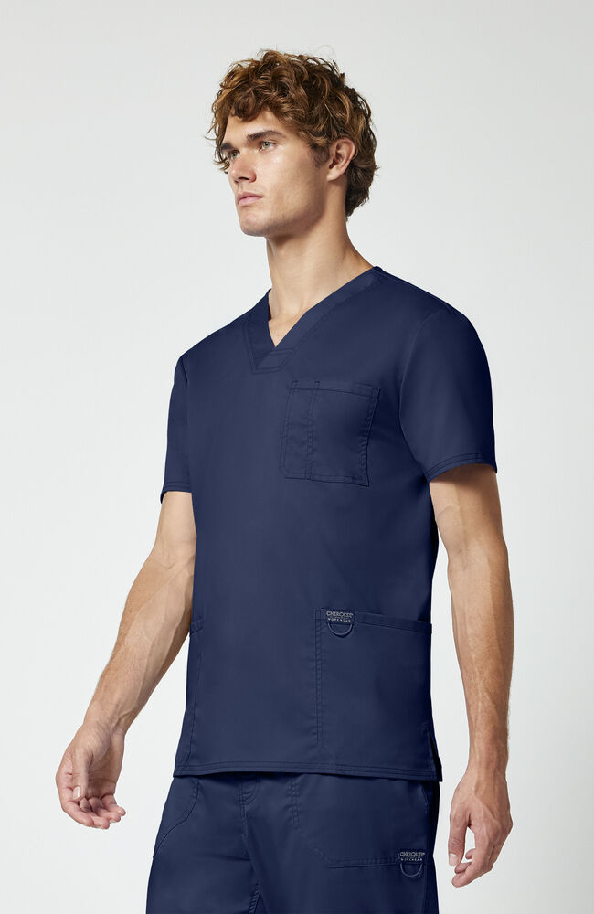 Men's Scrub Set: Utility 3-Pocket V-Neck Scrub Top & Jogger Scrub Pant