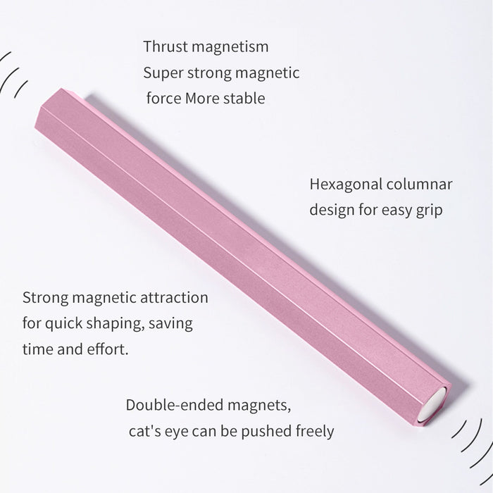 Hexagonal columnar design cat eye magnet - super strong magnetic force, easy grip, double-ended for versatile effects