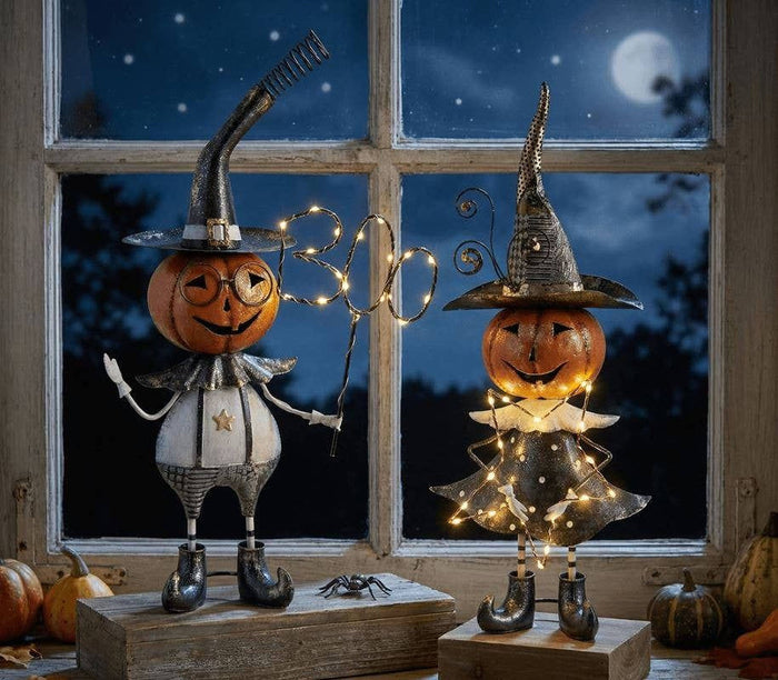 Metal Halloween Pumpkin Boy