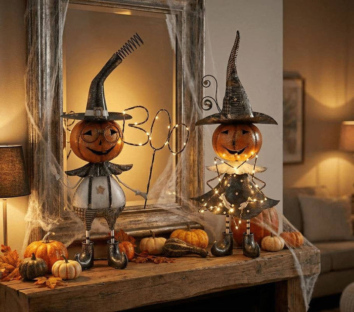 Metal Halloween Pumpkin Boy