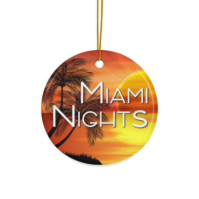 Miami Nights Series Ceramic Ornaments, Double-Sided