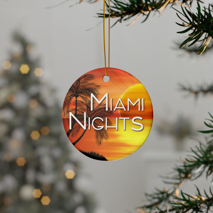Miami Nights Series Ceramic Ornaments, Double-Sided