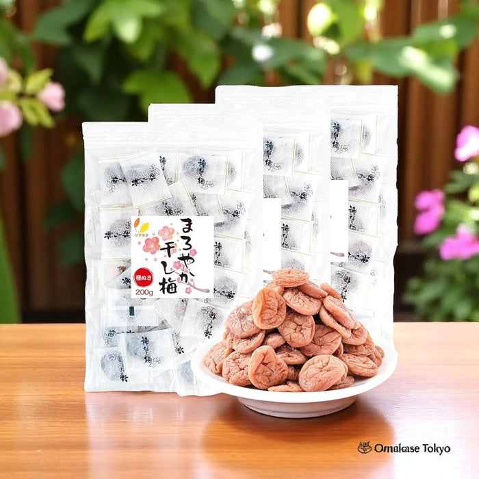 Mild Dried Ume Seedless Plums Individually Wrapped 600g