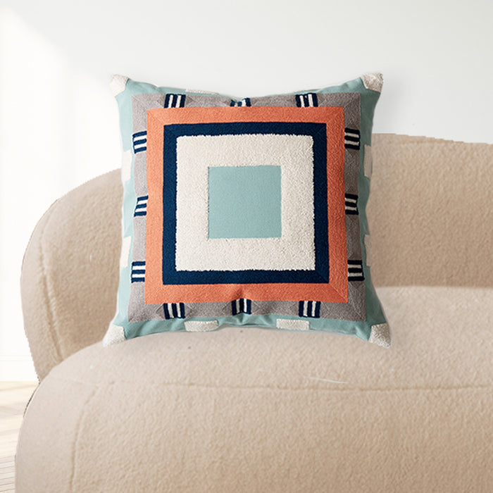 Mint Mosaic Cushion Cover