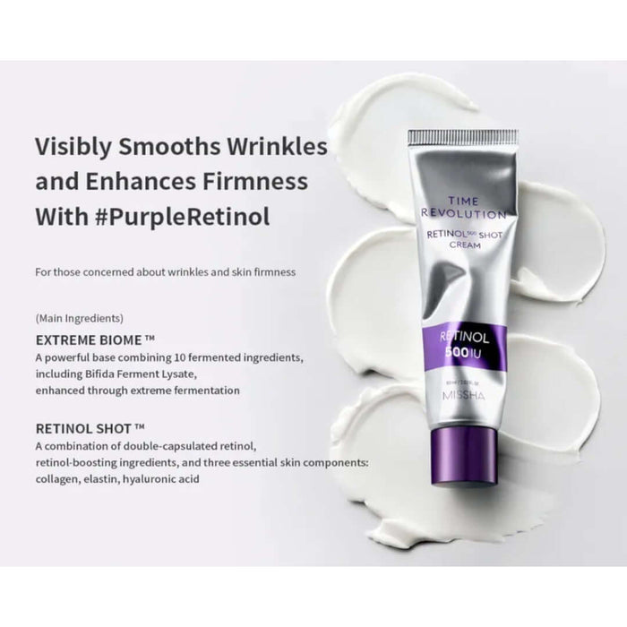 MISSHA Time Revolution Retinol 500 Shot Cream 60ml | VGLE Beauty Canada