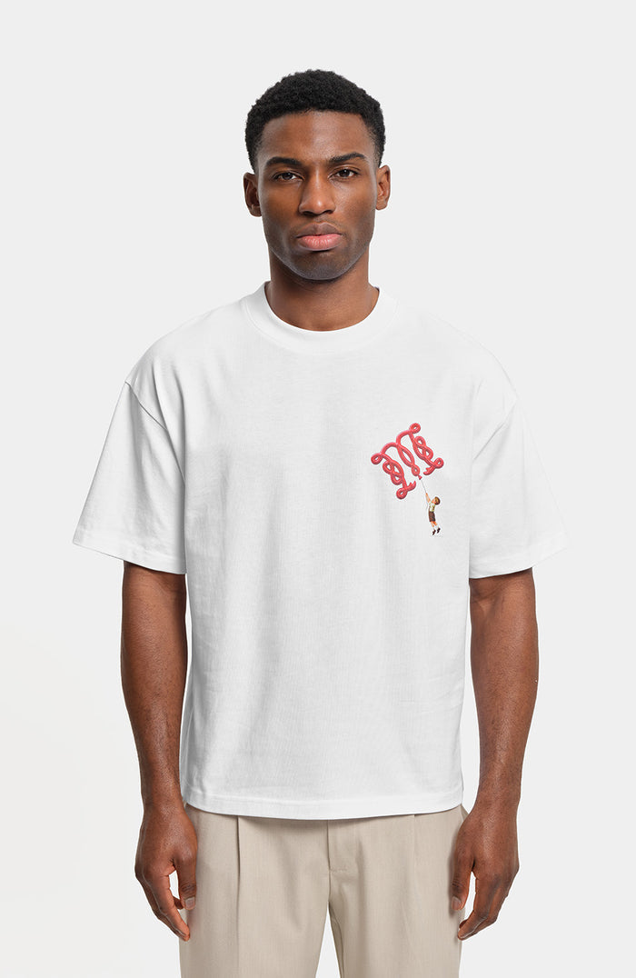 Monogram Balloon Graphic T Shirt In White