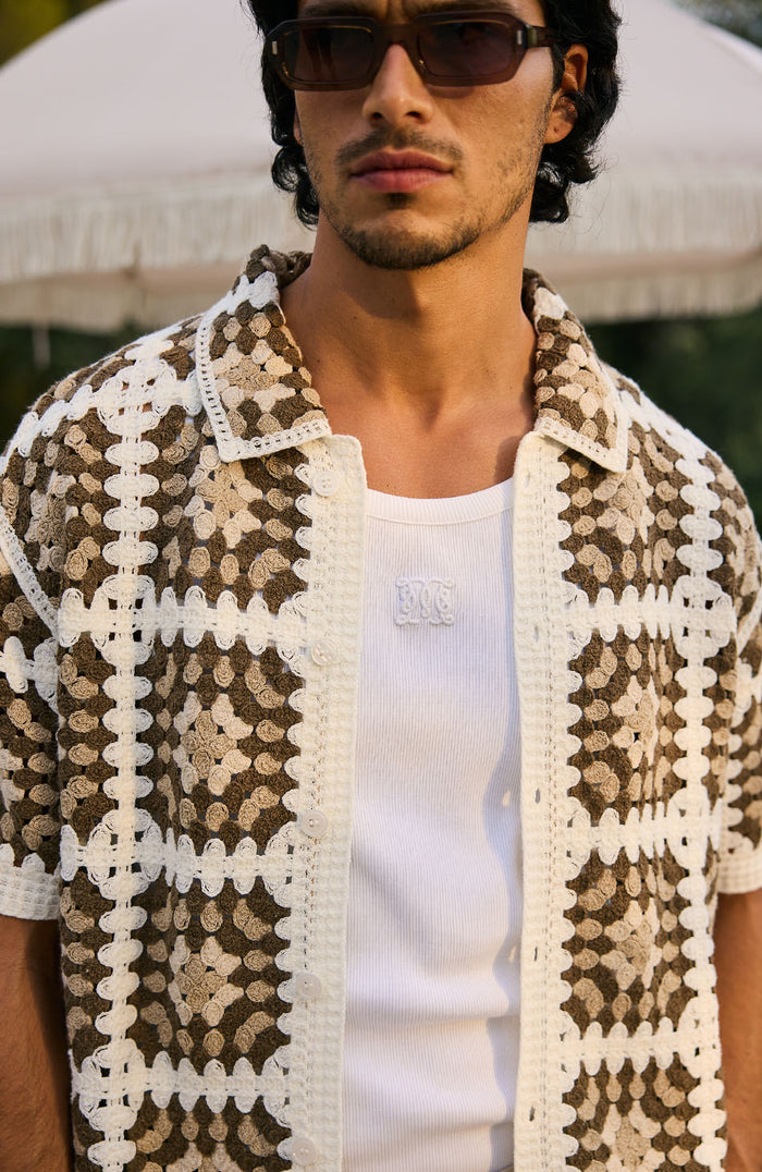 Monogram Embroidered Vest in White