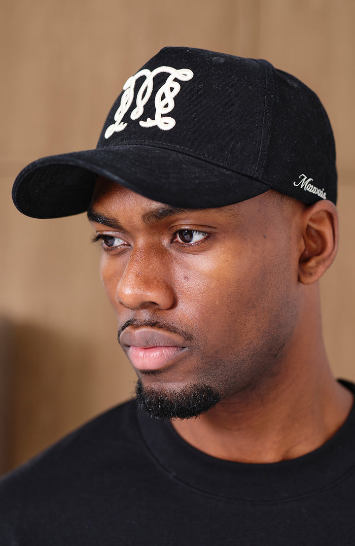 Monogram Trucker Cap in Black